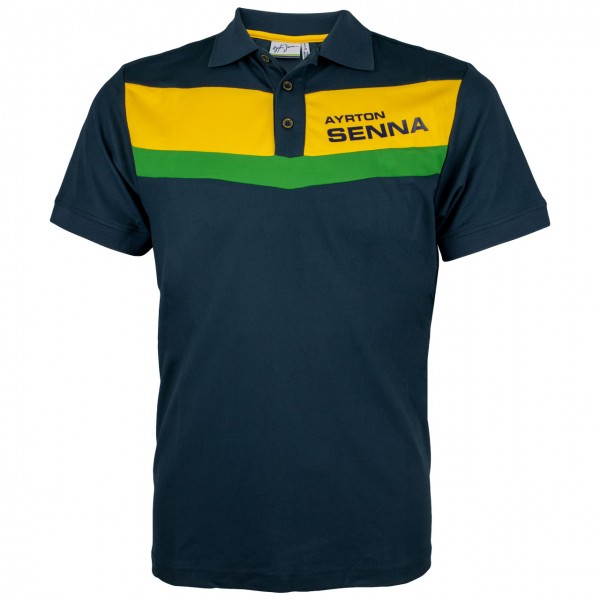 Ayrton Senna GP Racer Polo Interlagos 1991 Shirt Hemd Stick XXL Patch Poloshirt 