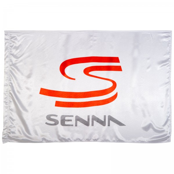 Ayrton Senna Flag Classic white