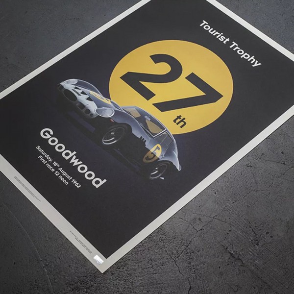 Ferrari 250 GTO Poster - dark blue - Goodwood TT - 1962