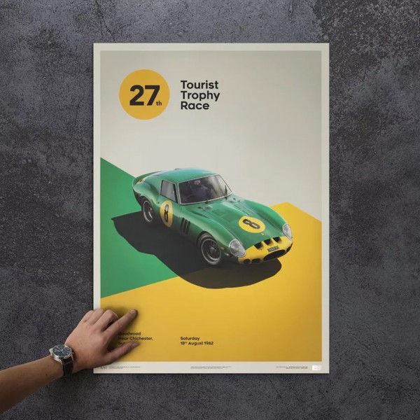 Ferrari 250 GTO Poster - green - Goodwood TT - 1962