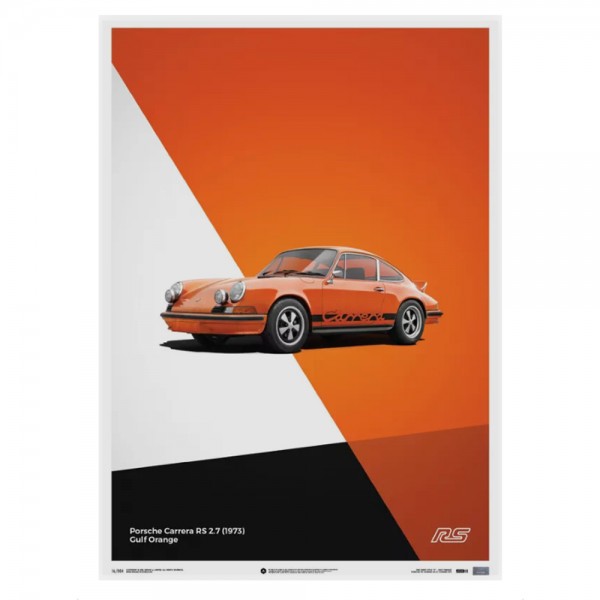 Affiche Porsche 911 RS - Orange