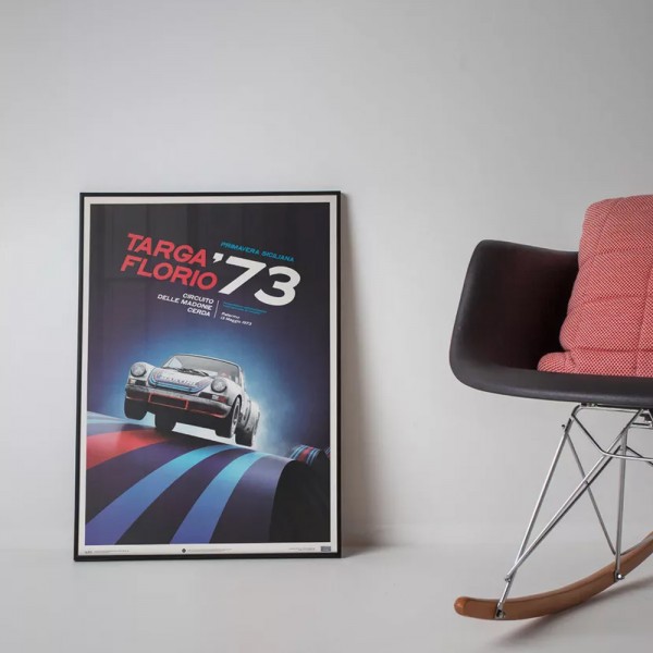 Poster Porsche 911 RSR - Martini - Targa Florio - 1973