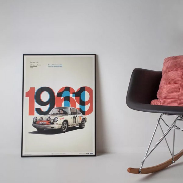 Poster Porsche 911R - Tour de France - 1969