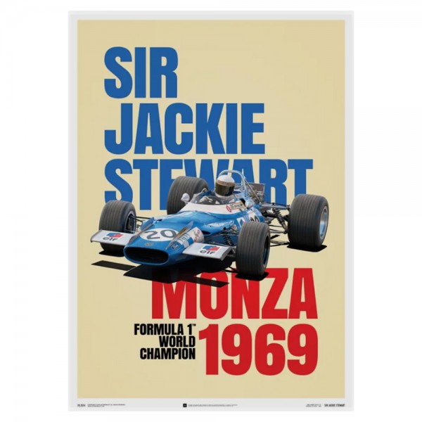 Cartel Matra MS80 Sir Jackie Stewart - Monza Victory 1969