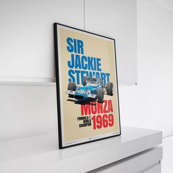 Affiche Matra MS80 Sir Jackie Stewart - Monza Victory 1969