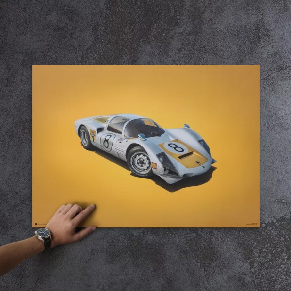 Poster Porsche 906 - bianco - Japanese GP - 1967 - Colors of Speed