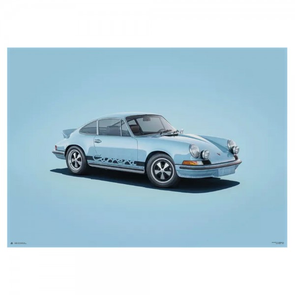 Cartel Porsche 911 RS - azul - Colors of Speed
