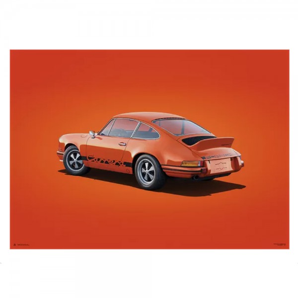 Cartel Porsche 911 RS - Tangerine - Colors of Speed