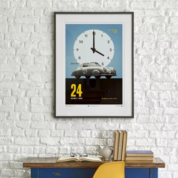 Poster Porsche Gmund -  Silver - 24h Le Mans - 1951