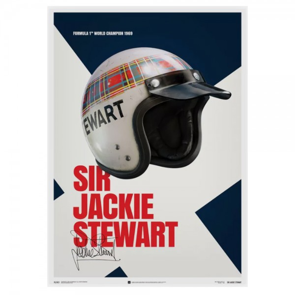 Manifesto Sir Jackie Stewart - Casco - 1969