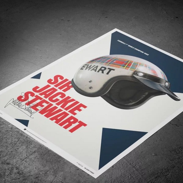 Poster Sir Jackie Stewart - Helmet - 1969