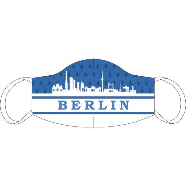 Máscara de boca y nariz Berlín Skyline azul