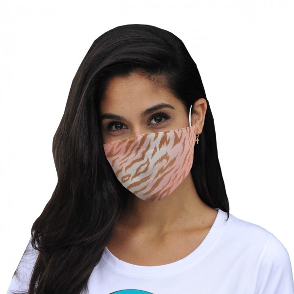 Mouth and nose mask zebra