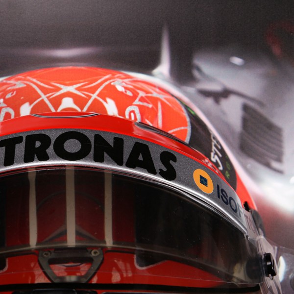 Michael Schumacher visor wall picture with original helmet visor 2012 final edition