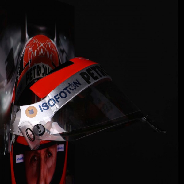 Michael Schumacher photo murale de visière avec visière de casque originale 2012 édition finale