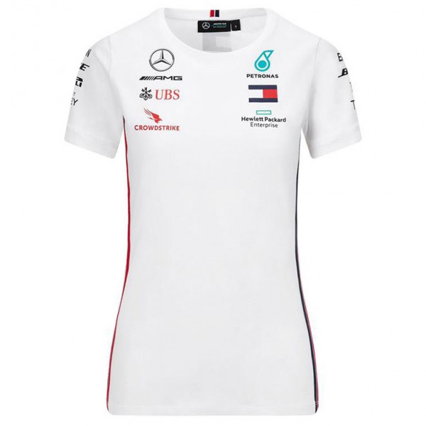 Weiß Mercedes-AMG Petronas Motorsport Team F1 Formel Fahrer T-Shirt XXL 