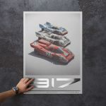 Affiche Porsche 917 - Salzburg & Martini & Gulf - 24h Le Mans