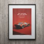 Poster Ford GT40 - Dan Gurney - Rot - 24h Le Mans - 1966