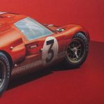 Poster Ford GT40 - Dan Gurney - Rot - 24h Le Mans - 1966