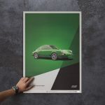 Affiche Porsche 911 RS - Vert