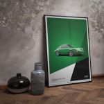 Cartel Porsche 911 RS - Verde