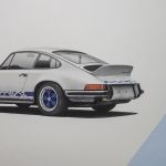 Poster Porsche 911 RS - Weiß