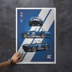 Poster Shelby-Ford AC Cobra Mk III - Blu - 1965