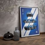 Poster Shelby-Ford AC Cobra Mk III - Blue - 1965