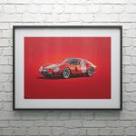 Poster Ferrari 250 GTO - Rosso - 24h Le Mans - 1962 - Colors of Speed