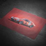 Affiche Ferrari 250 GTO - Rouge - 24h Le Mans - 1962 - Colors of Speed
