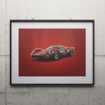 Poster Ferrari 412P - Red - Daytona - 1967 - Colors of Speed