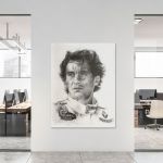 Obra de arte Ayrton Senna Retrato #0005