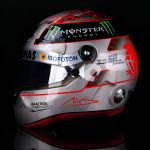 Michael Schumacher Replika Platin-Helm 1:1 Spa 300th GP 2012