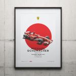 Poster Michael Schumacher - Ferrari F2002 - GP del Giappone 2002