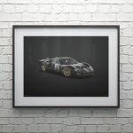 Cartel Ford GT40 - Negro - 24h Le Mans - 1966 - Colors of Speed