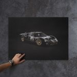 Poster Ford GT40 - Black - 24h Le Mans - 1966 - Colors of Speed