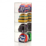 Display case for 4 helmets in 1/2 scale mirrored