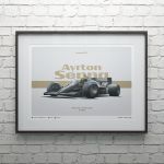 Poster Lotus 97T - Ayrton Senna - Formula 1 Portugal GP 1985 - horizontal