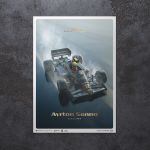Poster Lotus 97T - Ayrton Senna - Formula 1 Portugal GP 1985 - Rainmaster