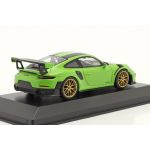 Porsche 911 GT2 RS Weissach Package 2018 signal green / gold rims 1/43