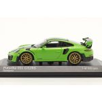 Porsche 911 GT2 RS Weissach Package 2018 verde segnale / oro cerchi 1/43