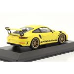 Porsche 911 GT3 RS 2018 racing yellow / gold rims 1/43