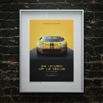 Poster Ford GT40 - XGT-1 - 24h Le Mans - 1966