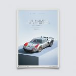 Affiche Ford GT40 - P/1015 - 24h Le Mans - 1966
