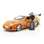 Fast & Furious Brian`s Toyota Supra 1995 with figure 1/18