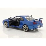 Nissan Skyline GT-R (R34) Year of construction 1999 blue metallic 1/18