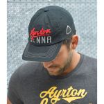 Cap Ayrton Senna schwarz