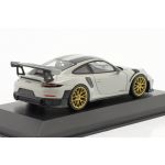 Porsche 911 GT2 RS Weissach Package 2018 tiza / llantas doradas 1/43
