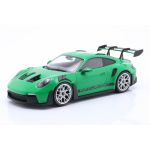 Porsche 911 (992) GT3 RS 2023 verde / Decor plata 1/18