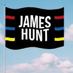 James Hunt Flagge Helm 1976